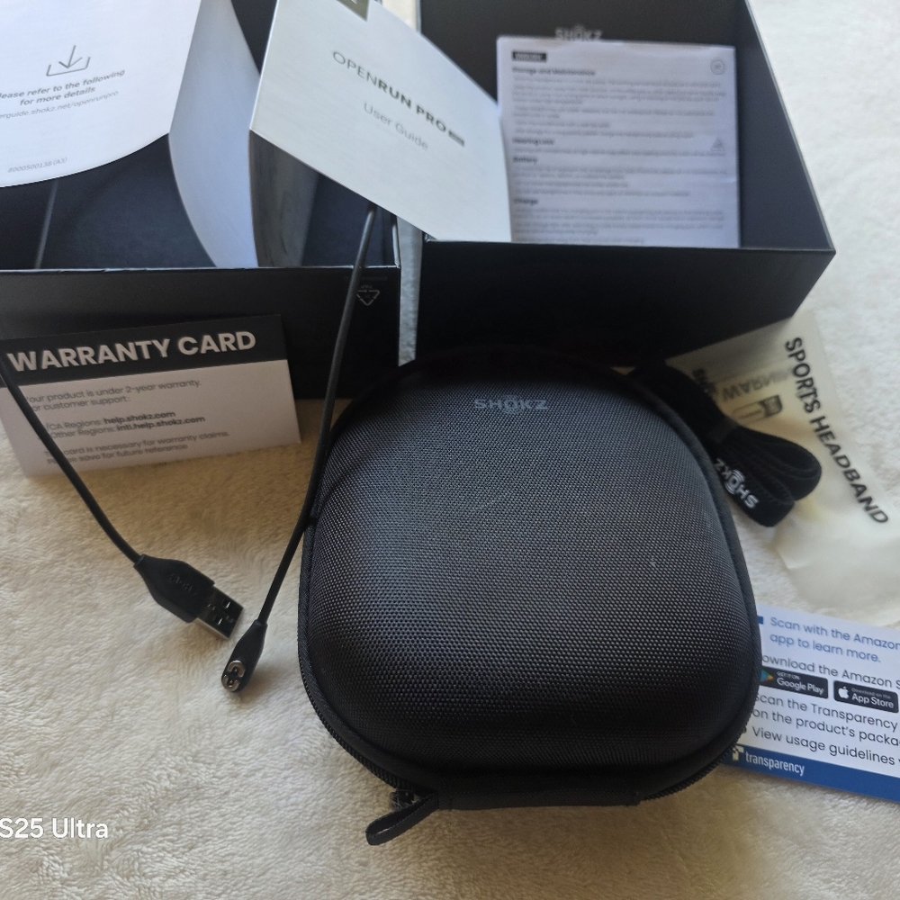 SHOKZ SPORT  Headphones LIKE NEW OpenRun Pro Black s810 - Picture 2 of 14